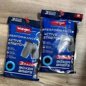 2 pack of Wrangler Men's Gray Boxer Briefs 3-Pack